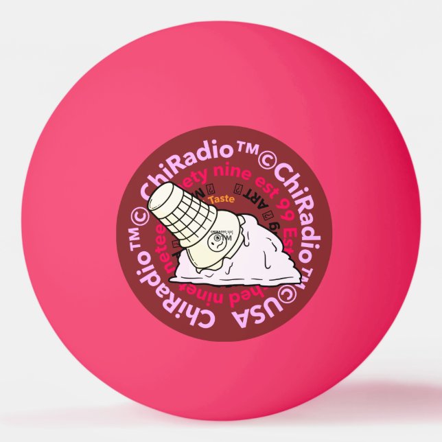Pelota De Ping Pong ChiRadioLLC ™ IceCream (Anverso)