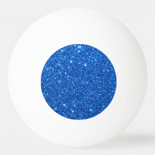 Pelota De Ping Pong Chispas azules brillantes del purpurina