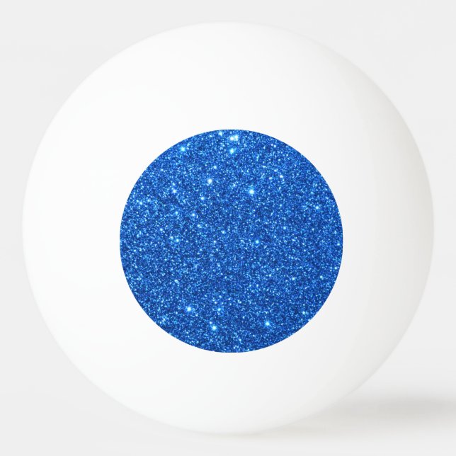 Pelota De Ping Pong Chispas azules brillantes del purpurina (Anverso)