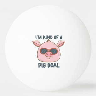 Pelota De Ping Pong Chiste divertido de cerdo