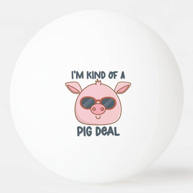 Pelota De Ping Pong Chiste divertido de cerdo (Anverso)