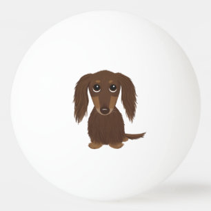 Pelota De Ping Pong Chocolate marrón lindo de pelo largo