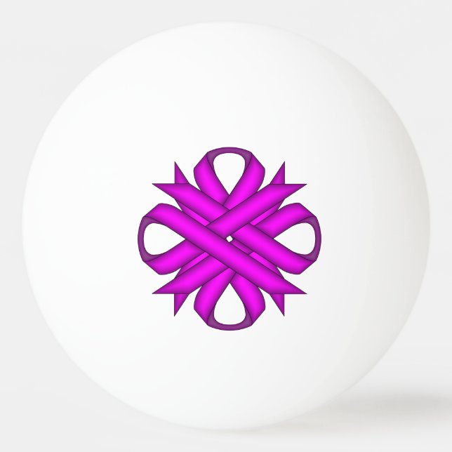 Pelota De Ping Pong Cinta violeta de Kenneth Yoncich (Anverso)