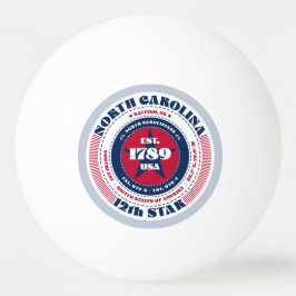 Pelota De Ping Pong Círculo rojo, blanco y azul de Carolina del Norte