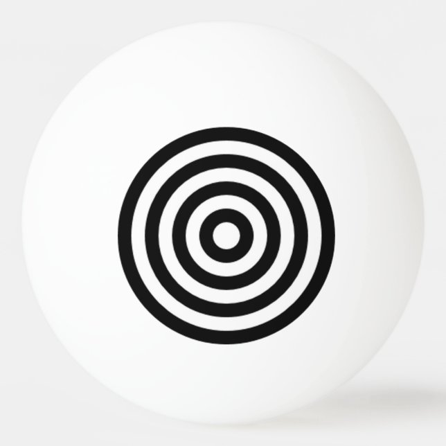 Pelota De Ping Pong Círculos blancos y negros de la diversión del (Anverso)