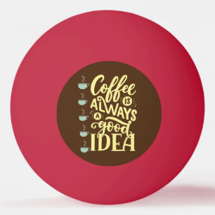 Pelota De Ping Pong cita de café