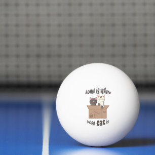 Pelota De Ping Pong Cita divertida Home es donde está tu gato