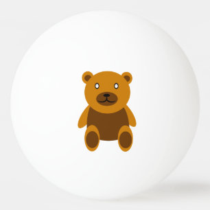 Pelota De Ping Pong Clásico de teddybear marrón