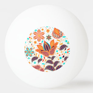 Pelota De Ping Pong Clásicos patrones florales lindos y coloridos