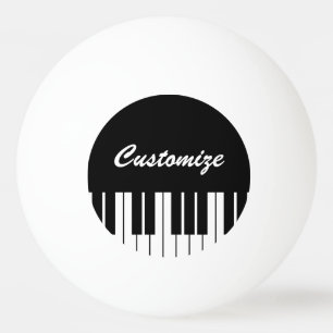 Pelota De Ping Pong Claves de pina en blanco y negro tenis de mesa per