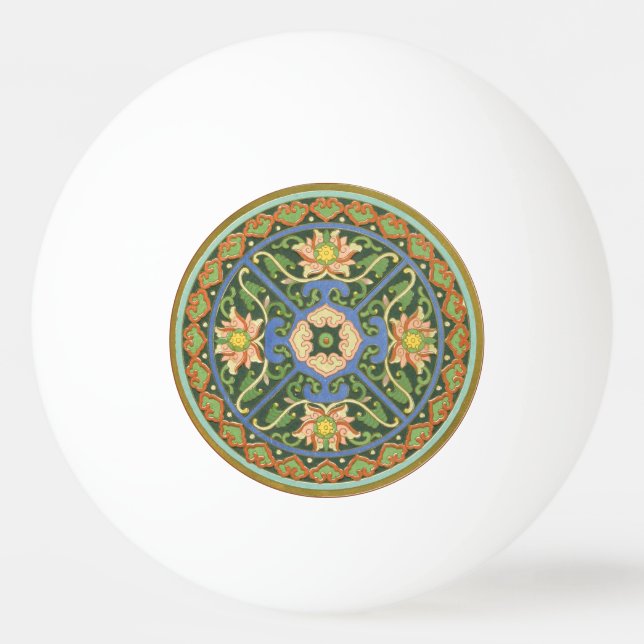 Pelota De Ping Pong Cloisonne China Patter Asia Oriental (Anverso)