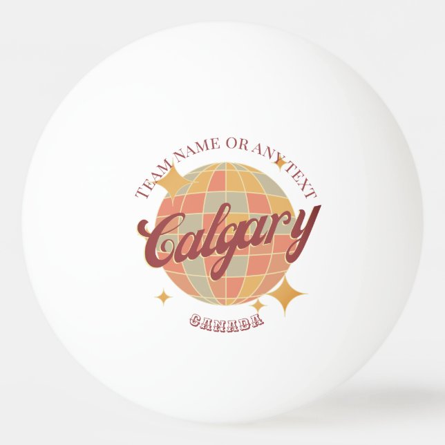 Pelota De Ping Pong Club de ping pong Calgary City Canada (Anverso)
