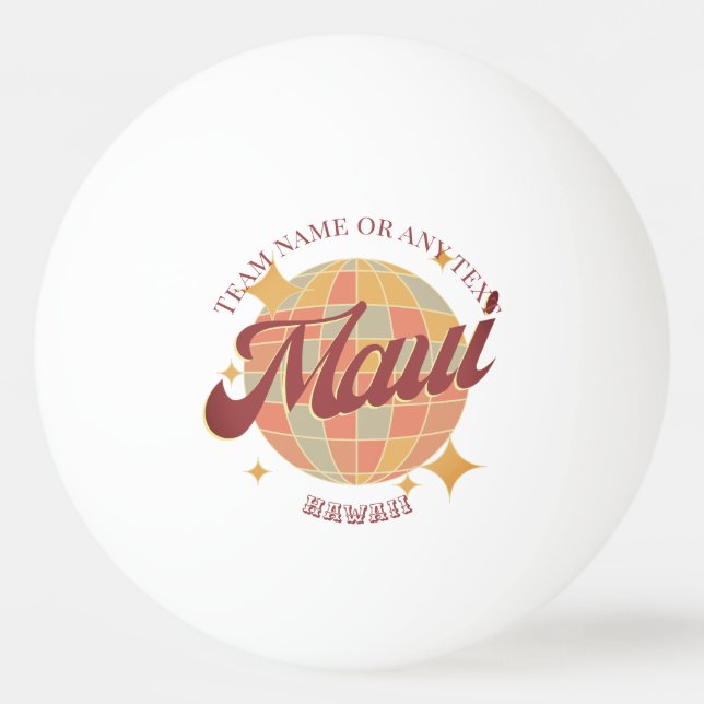Pelota De Ping Pong Club de tenis de mesa Maui City Hawaii (Anverso)