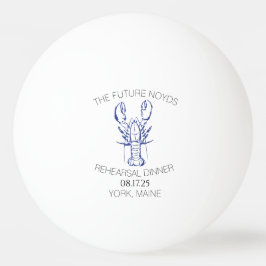 Pelota De Ping Pong Coastal Lobster Wedding Rehearsal Dinner Sticker
