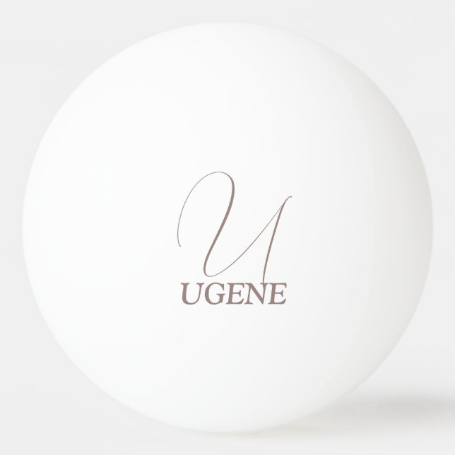 Pelota De Ping Pong Cocoa Brown Monogramed (Anverso)