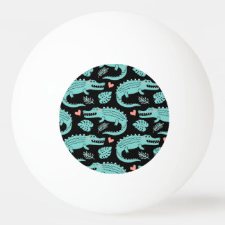 Pelota De Ping Pong Cocodrilos personalizados, lindo patrón sin costur