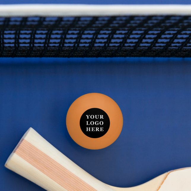 Pelota De Ping Pong Código QR negro elegante y elegante (Mesa)