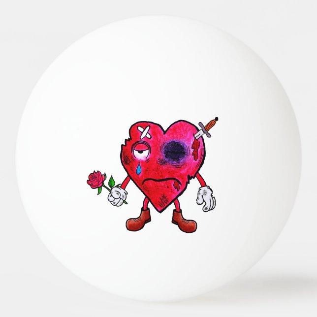 Pelota De Ping Pong Cœur brisé  (Anverso)