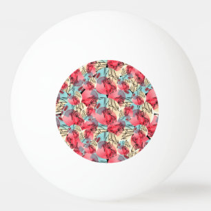 Pelota De Ping Pong Cold Warm Watercolor Floral Geométrico
