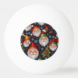 Pelota De Ping Pong Colección de Navidades Vintage de Santa Claus