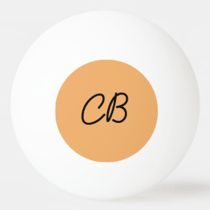 Pelota De Ping Pong Color de tendencia Naranja suave monograma Ping Po