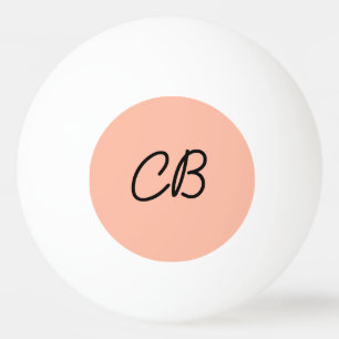 Pelota De Ping Pong Color de tendencia Peach Soft Monograma Ping Pong