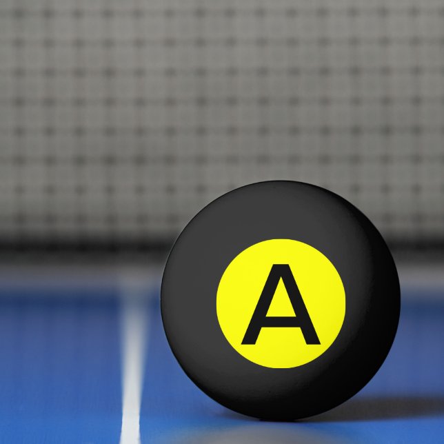 Pelota De Ping Pong Color sólido amarillo simple (Neto)