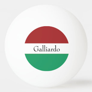 Pelota De Ping Pong Colores de la bandera italiana Apellido Nombre Per