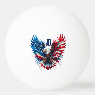 Pelota De Ping Pong Colores Patrióticos Personalizados América Águila 