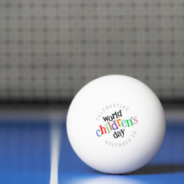 Pelota De Ping Pong Colorido Día Mundial del Niño
