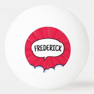 Pelota De Ping Pong Comic book divertido nombre personalizado moda