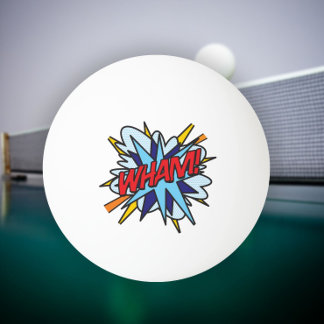 Pelota De Ping Pong Cómic Book Pop Art WHAM BANG