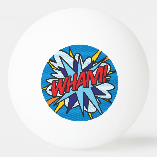 Pelota De Ping Pong Comic divertido WHAM Guay Modern (Anverso)