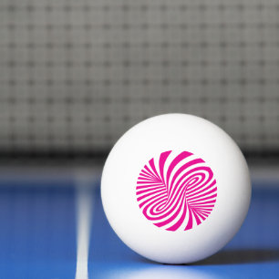 Pelota de Ping Pong con Remolino Rosa