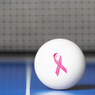 Pelota De Ping Pong Concientización sobre el cáncer de mama con lazo r