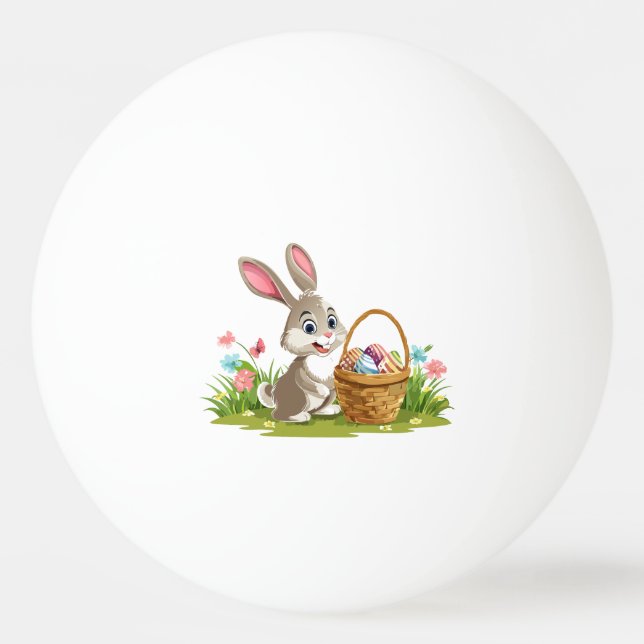 Pelota De Ping Pong conejo de Pascua (Anverso)