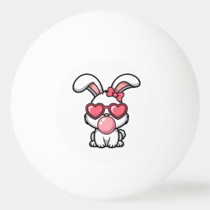 Pelota De Ping Pong Conejo Kawaii Juguetón con Burbuja de Chicle