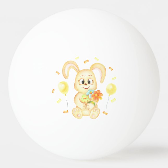 Pelota De Ping Pong Conejo lindo para un ánimo positivo (Anverso)