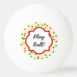 Pelota De Ping Pong Confeti del navidad • La galleta de azúcar aspe