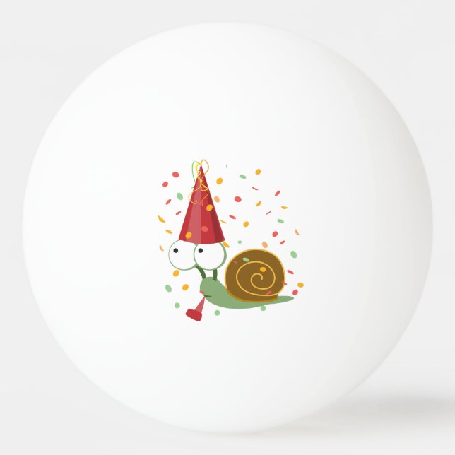 Pelota De Ping Pong Confetti Fiesta Snail (Anverso)