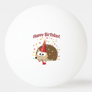 Pelota De Ping Pong Confetti Happy Birthday Hedgehog