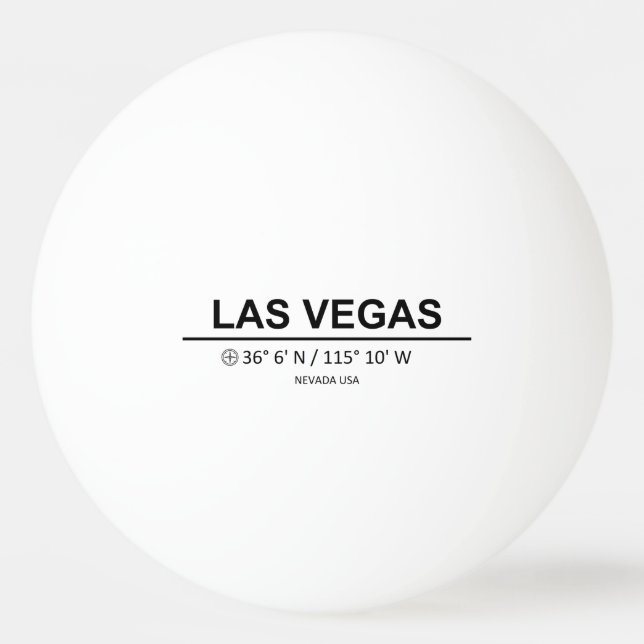 Pelota De Ping Pong Coordinates Las Vegas (Anverso)