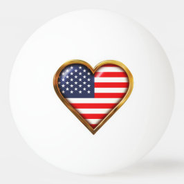 Pelota De Ping Pong Corazón americano