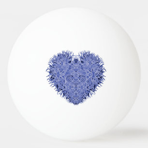 Pelota De Ping Pong Corazón azul