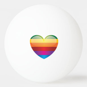 Pelota De Ping Pong Corazón del arco iris
