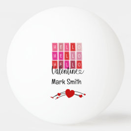 Pelota De Ping Pong Corazón Feliz San Valentín; Día para el amante del