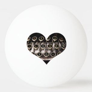 Pelota De Ping Pong Corazón mecanografiado
