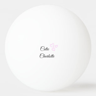 Pelota De Ping Pong corazón rosa simple mínimo brillo destello agregar