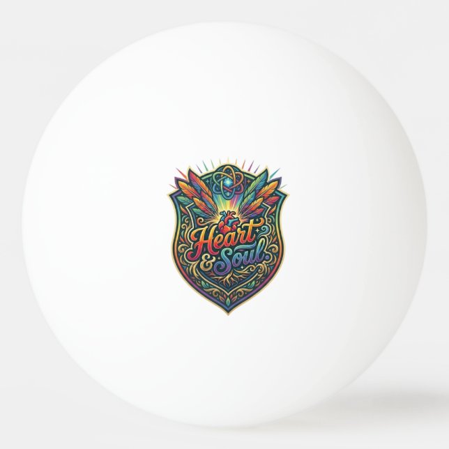 Pelota De Ping Pong Corazón y Alma. (Anverso)
