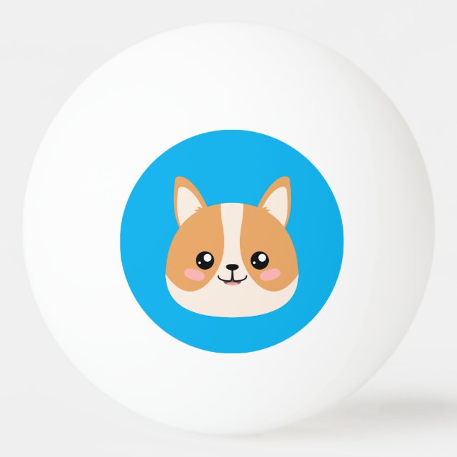 Pelota De Ping Pong Corgi (Reverso)